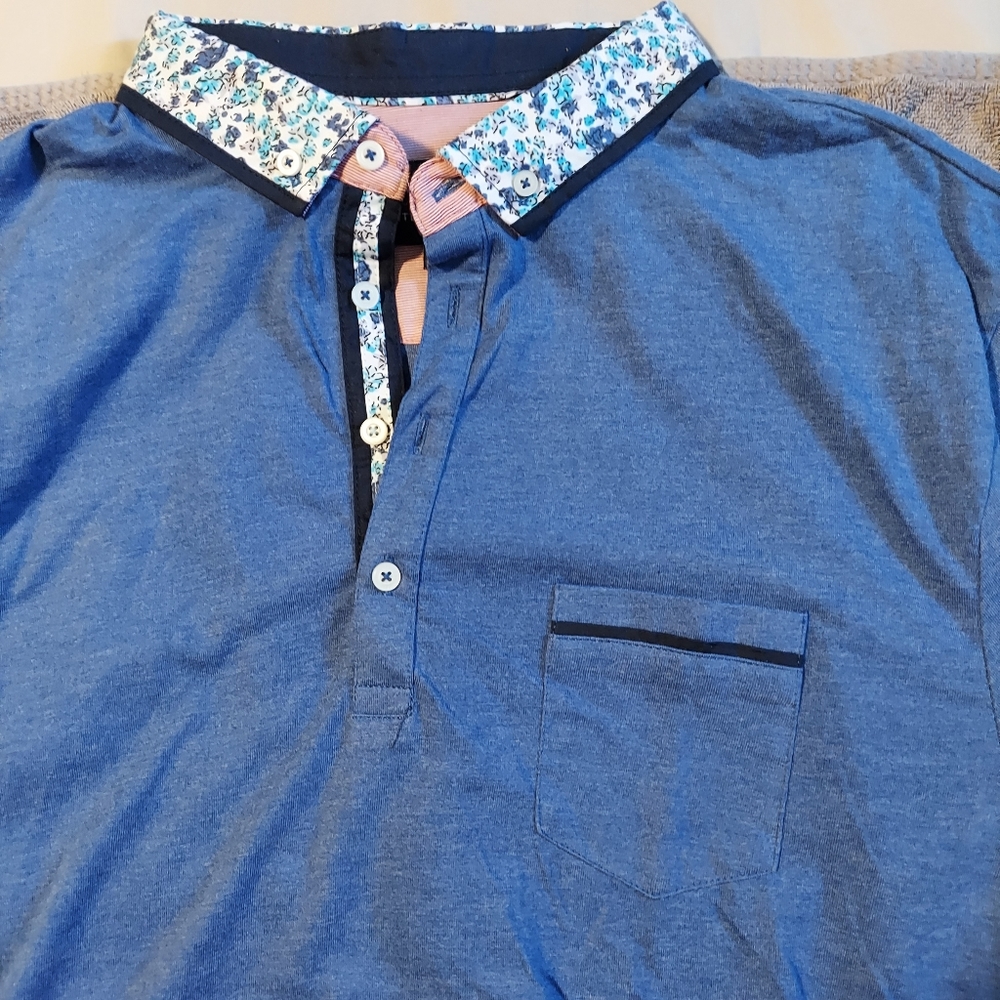 Steel & Jelly Men's XL Blue Polo with Pocket